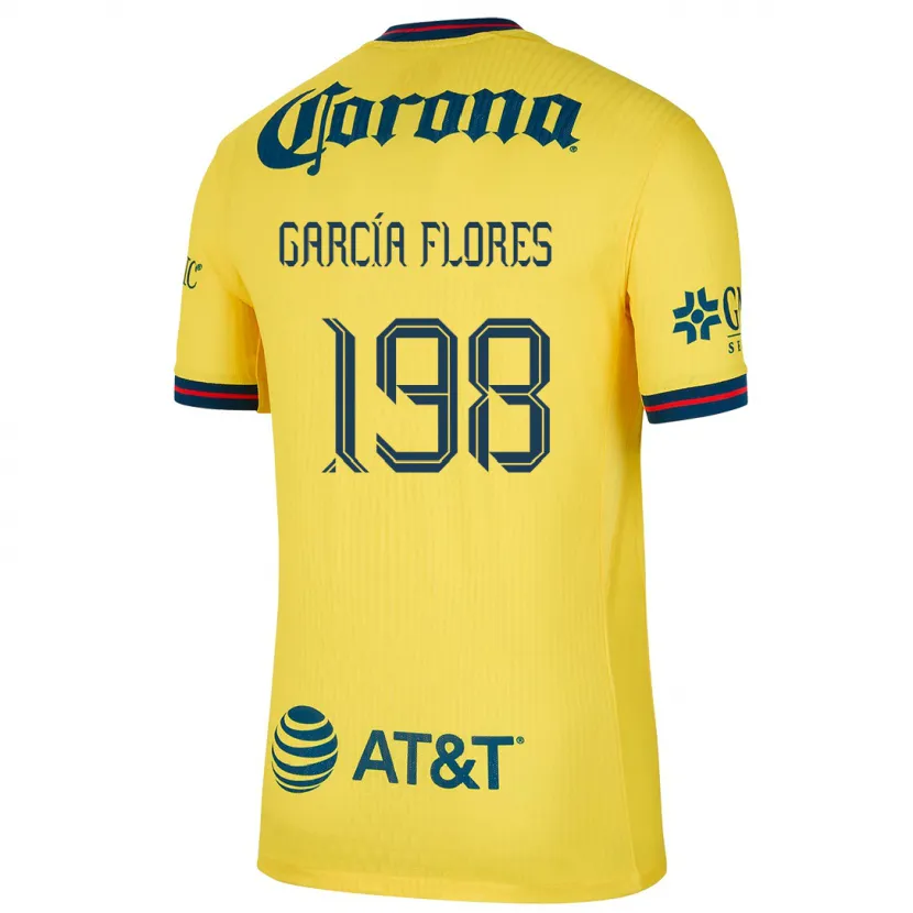 Danxen Dzieci Francisco García Flores #198 Yellow Blue Domowa Koszulka 2024/25 Koszulki Klubowe