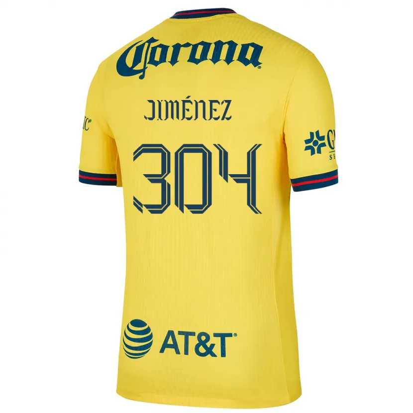 Danxen Dzieci Derek Jiménez #304 Yellow Blue Domowa Koszulka 2024/25 Koszulki Klubowe