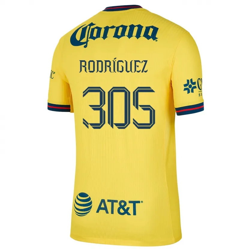 Danxen Dzieci Bryan Rodríguez #305 Yellow Blue Domowa Koszulka 2024/25 Koszulki Klubowe