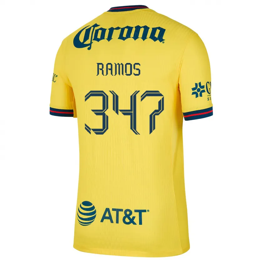 Danxen Dzieci Luis Ramos #347 Yellow Blue Domowa Koszulka 2024/25 Koszulki Klubowe