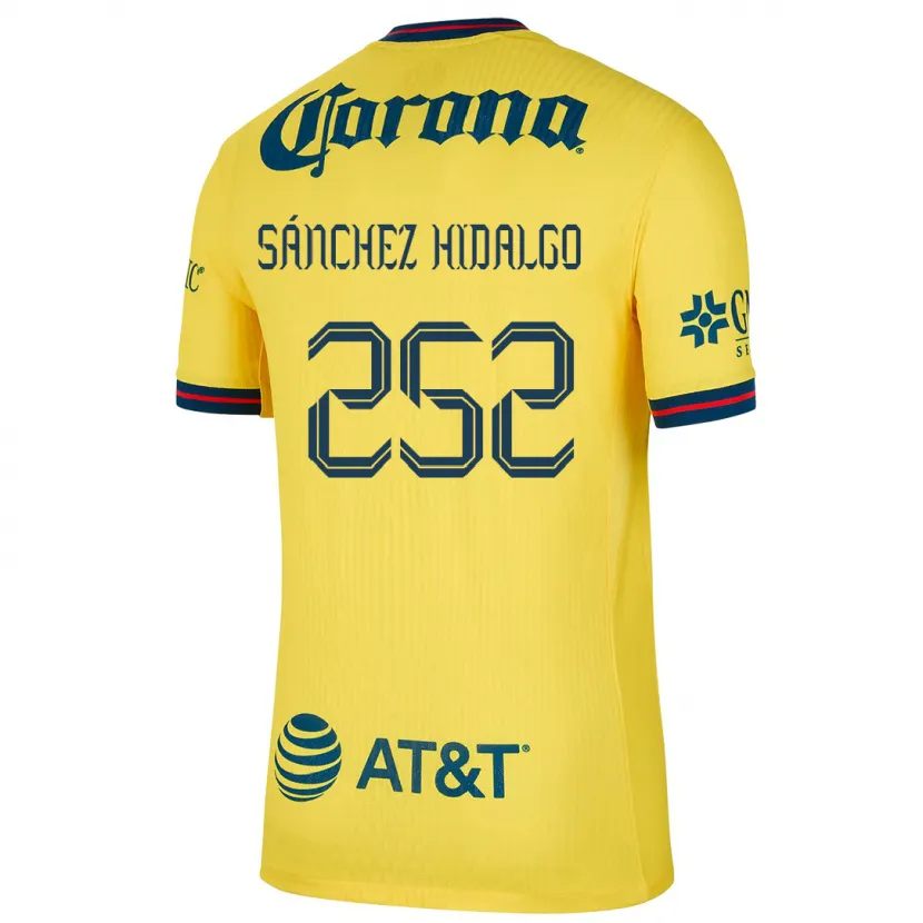Danxen Dzieci Horacio Sánchez Hidalgo #252 Yellow Blue Domowa Koszulka 2024/25 Koszulki Klubowe