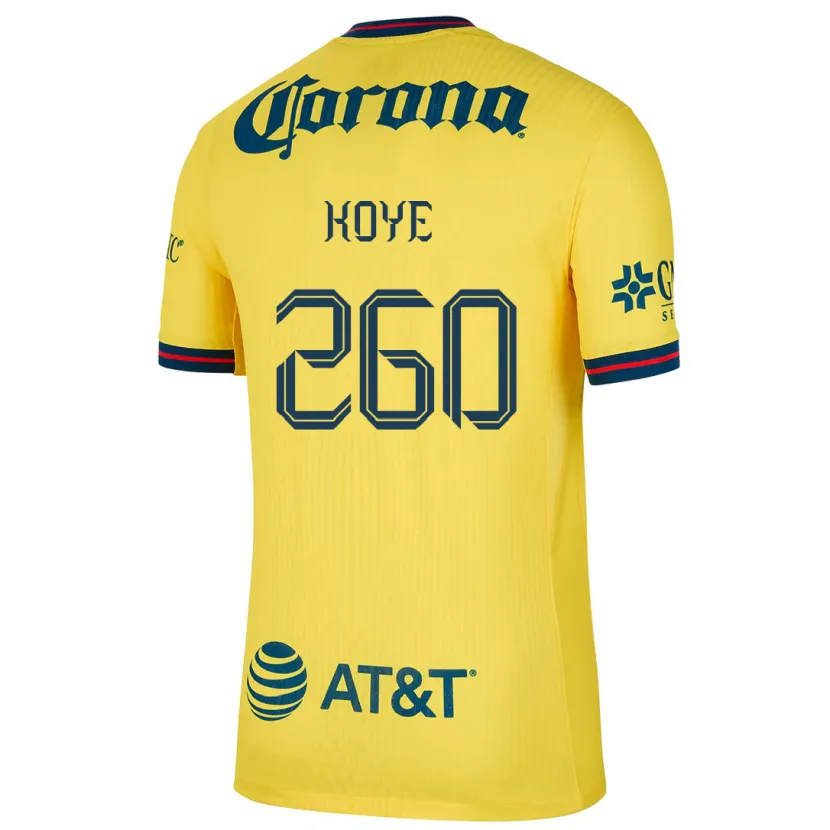 Danxen Dzieci Julián Koye #260 Yellow Blue Domowa Koszulka 2024/25 Koszulki Klubowe