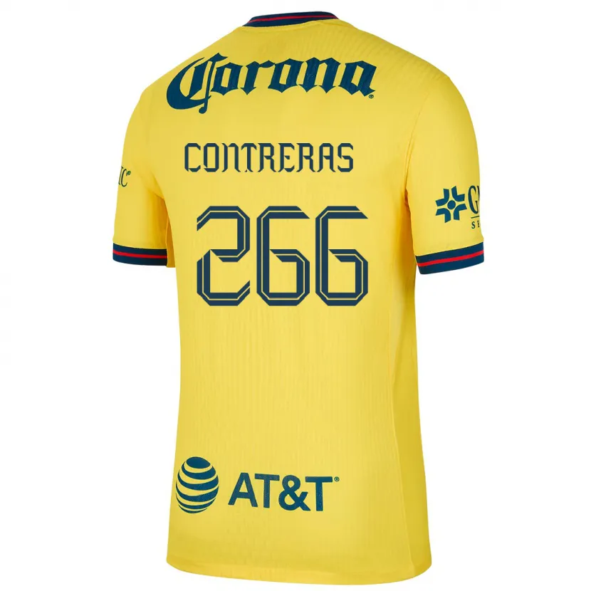 Danxen Dzieci Ángel Contreras #266 Yellow Blue Domowa Koszulka 2024/25 Koszulki Klubowe