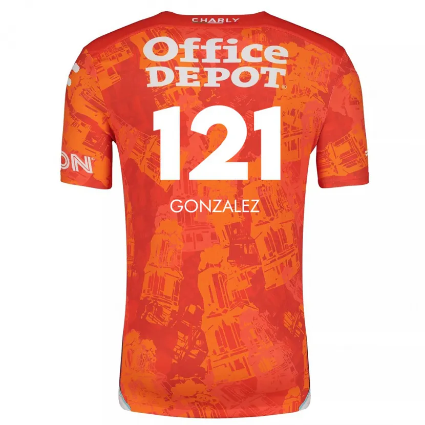 Danxen Dzieci Cristian González #121 Pomarańczowo-Biały Wyjazdowa Koszulka 2024/25 Koszulki Klubowe