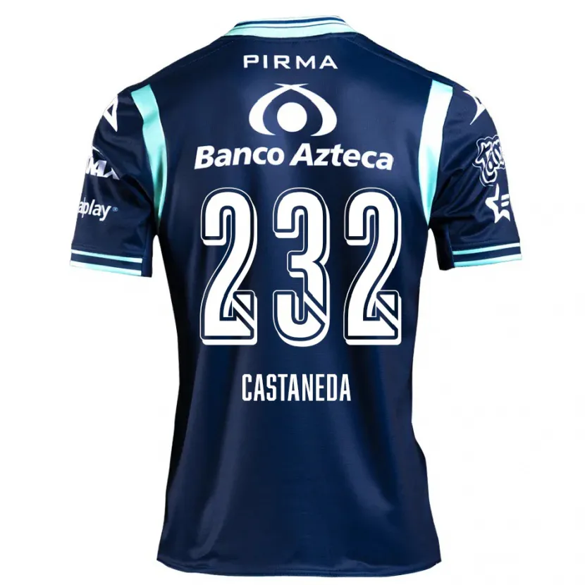Danxen Dzieci Ángel Castañeda #232 Ciemnoniebieski Wyjazdowa Koszulka 2024/25 Koszulki Klubowe