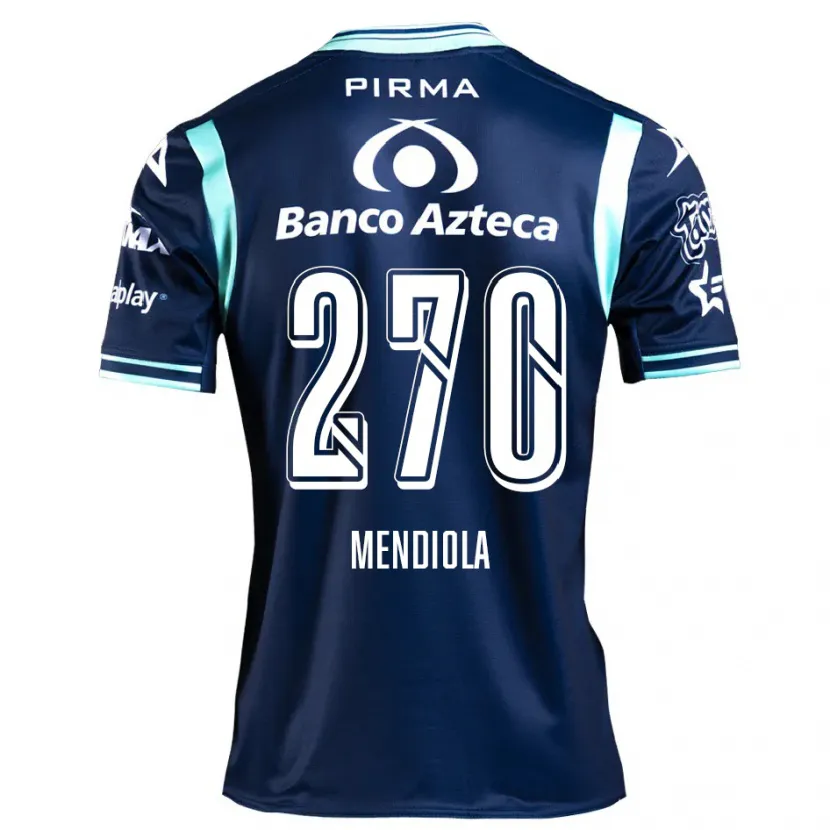 Danxen Dzieci Carlos Mendiola #270 Ciemnoniebieski Wyjazdowa Koszulka 2024/25 Koszulki Klubowe