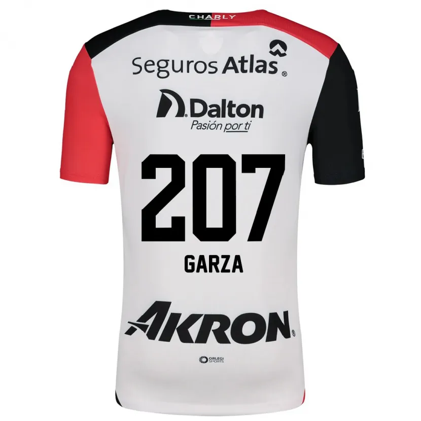 Danxen Dzieci Rodolfo Garza #207 Biały Czerwony Czarny Wyjazdowa Koszulka 2024/25 Koszulki Klubowe