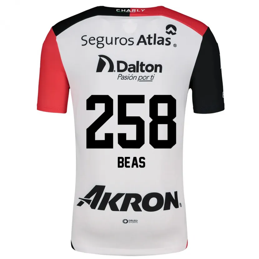 Danxen Dzieci Álvaro Beas #258 Biały Czerwony Czarny Wyjazdowa Koszulka 2024/25 Koszulki Klubowe