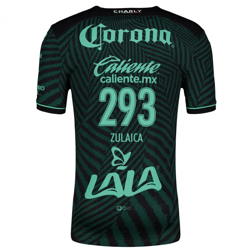 Danxen Dzieci José Zulaica #293 Czarny Zielony Wyjazdowa Koszulka 2024/25 Koszulki Klubowe