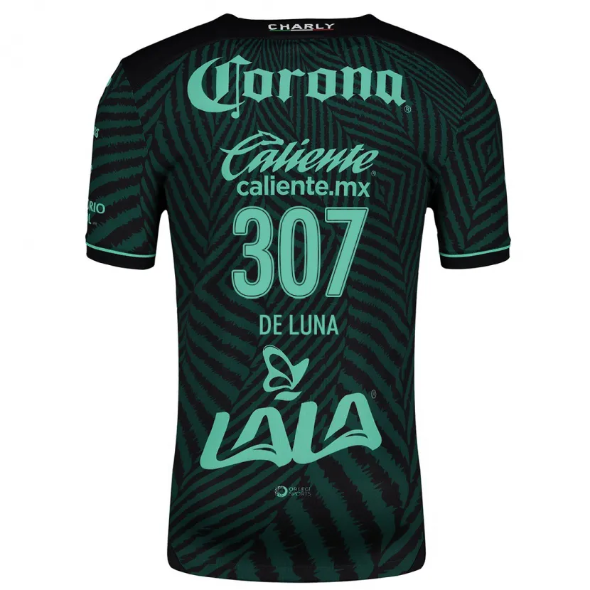Danxen Dzieci Eduardo De Luna #307 Czarny Zielony Wyjazdowa Koszulka 2024/25 Koszulki Klubowe