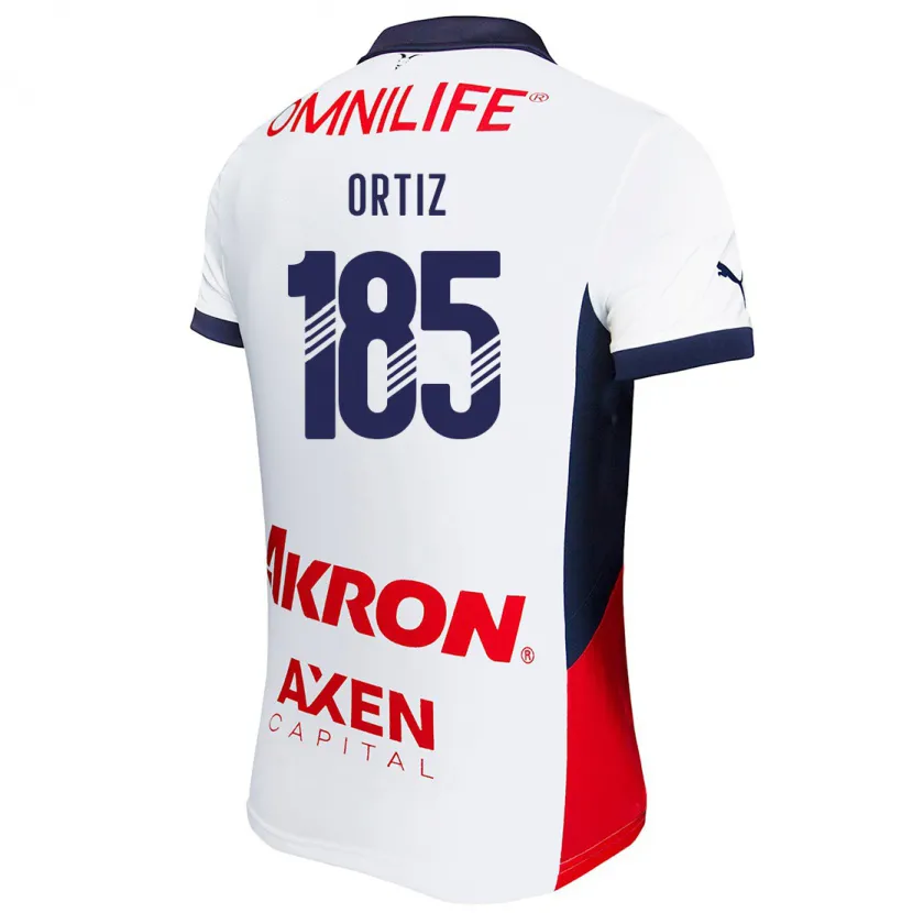 Danxen Dzieci Gibrán Ortiz #185 Biały Żółty Niebieski Wyjazdowa Koszulka 2024/25 Koszulki Klubowe
