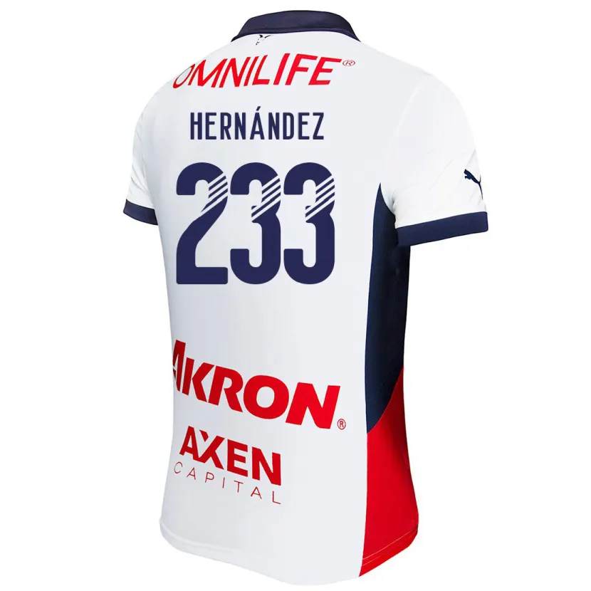 Danxen Dzieci Zinedine Hernández #233 Biały Żółty Niebieski Wyjazdowa Koszulka 2024/25 Koszulki Klubowe