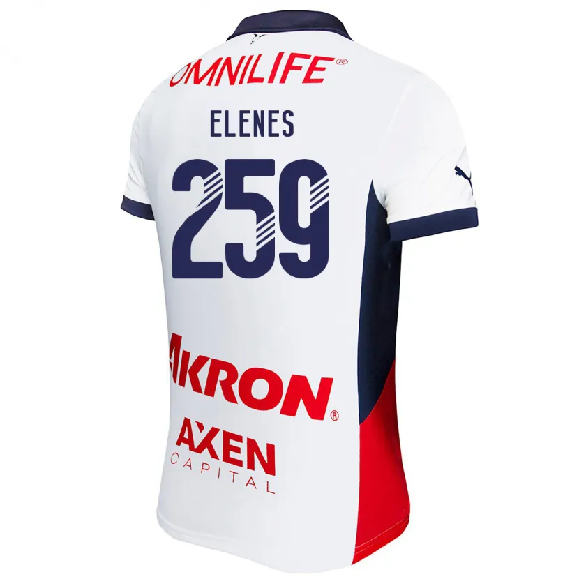 Danxen Dzieci José Elenes #259 Biały Żółty Niebieski Wyjazdowa Koszulka 2024/25 Koszulki Klubowe
