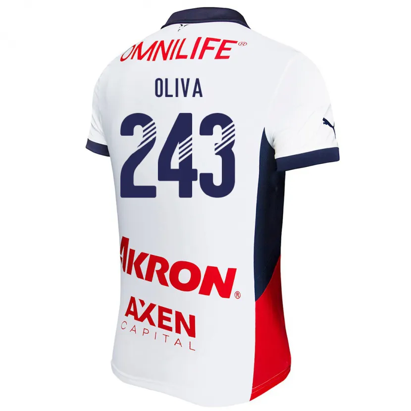 Danxen Dzieci Diego Oliva #243 Biały Żółty Niebieski Wyjazdowa Koszulka 2024/25 Koszulki Klubowe