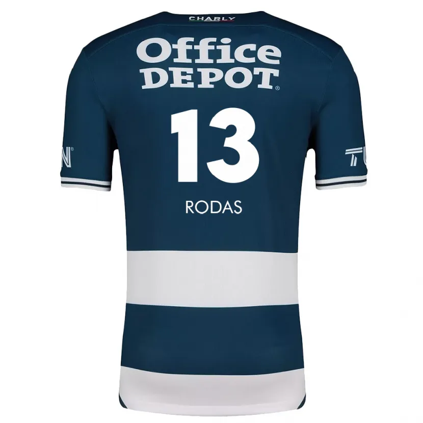 Danxen Męski Carlos Rodas #13 Niebiesko Biały Domowa Koszulka 2024/25 Koszulki Klubowe