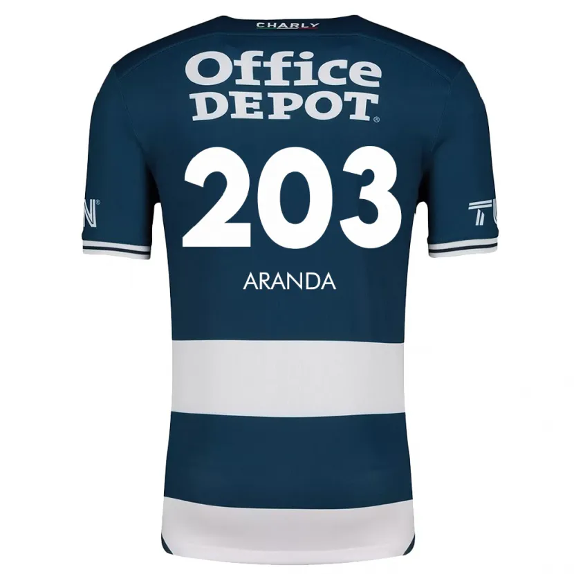 Danxen Męski Juan Aranda #203 Niebiesko Biały Domowa Koszulka 2024/25 Koszulki Klubowe