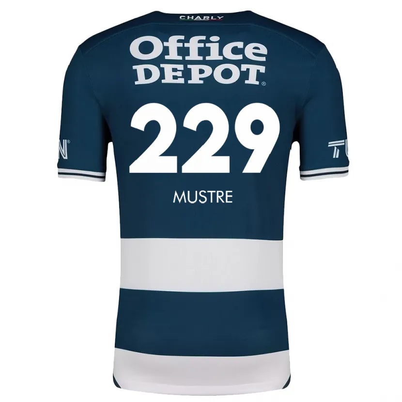 Danxen Męski Eduardo Mustre #229 Niebiesko Biały Domowa Koszulka 2024/25 Koszulki Klubowe