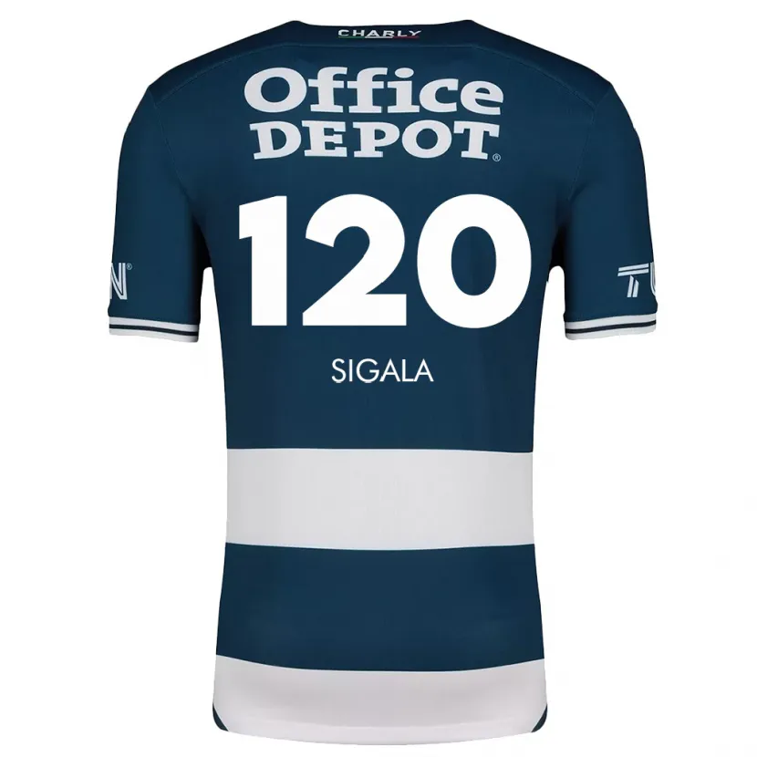 Danxen Męski Juan Sigala #120 Niebiesko Biały Domowa Koszulka 2024/25 Koszulki Klubowe