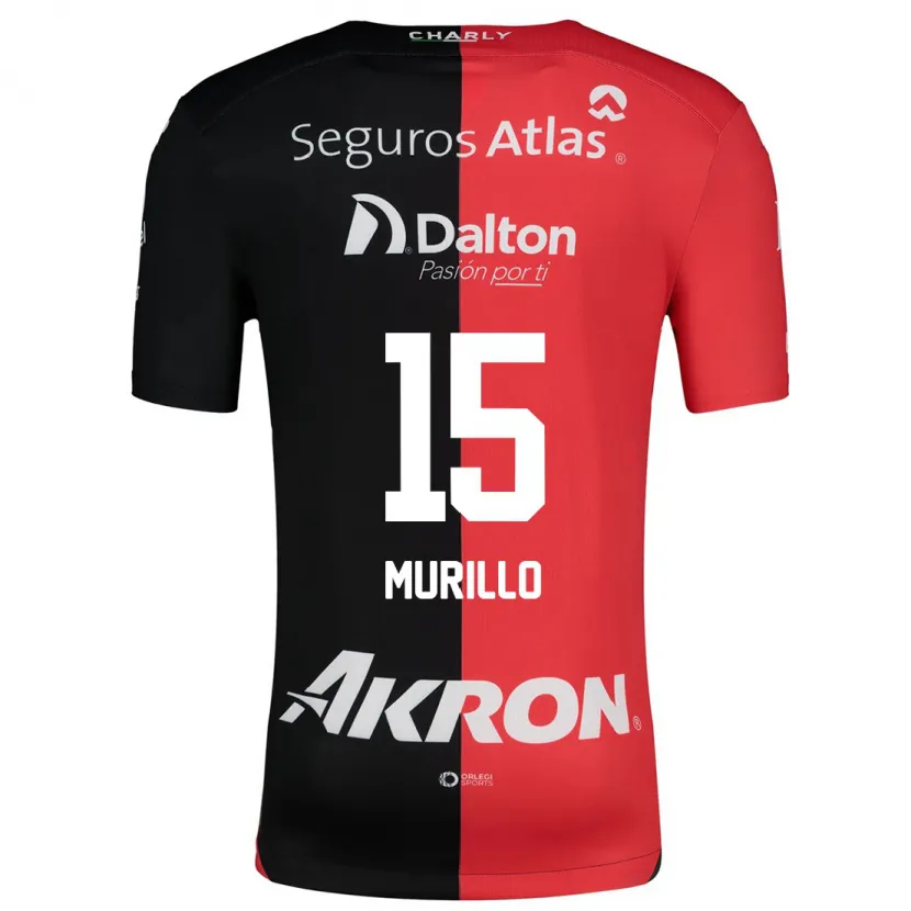 Danxen Męski Jhon Murillo #15 Czerwony Czarny Domowa Koszulka 2024/25 Koszulki Klubowe
