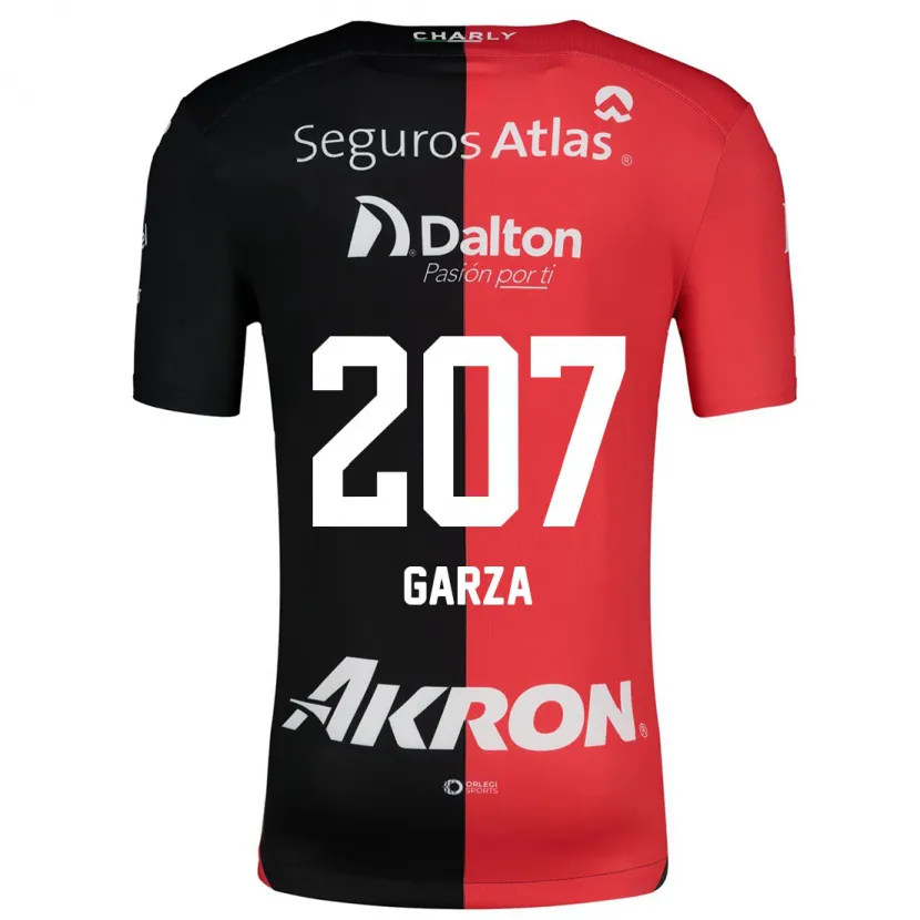 Danxen Męski Rodolfo Garza #207 Czerwony Czarny Domowa Koszulka 2024/25 Koszulki Klubowe