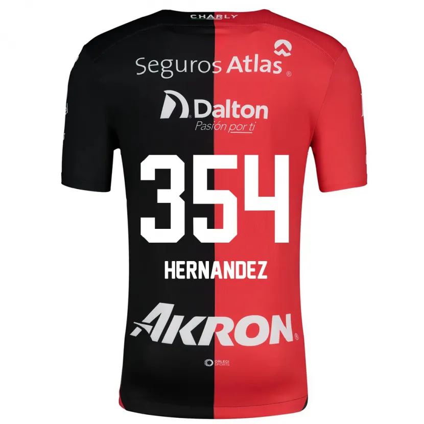 Danxen Męski Daniel Hernández #354 Czerwony Czarny Domowa Koszulka 2024/25 Koszulki Klubowe