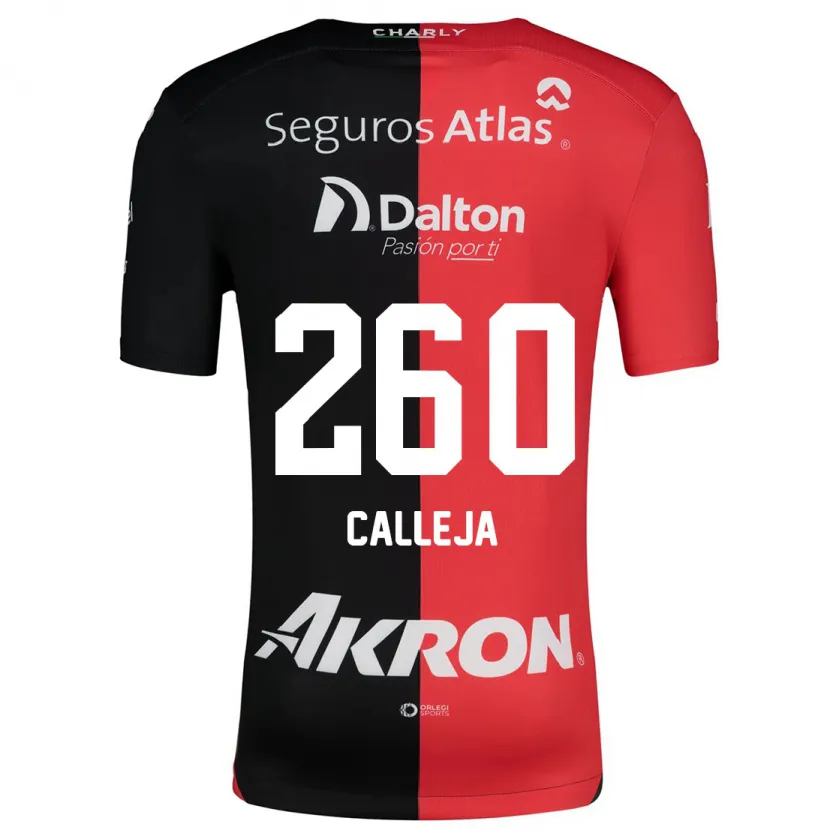 Danxen Męski Diego Calleja #260 Czerwony Czarny Domowa Koszulka 2024/25 Koszulki Klubowe