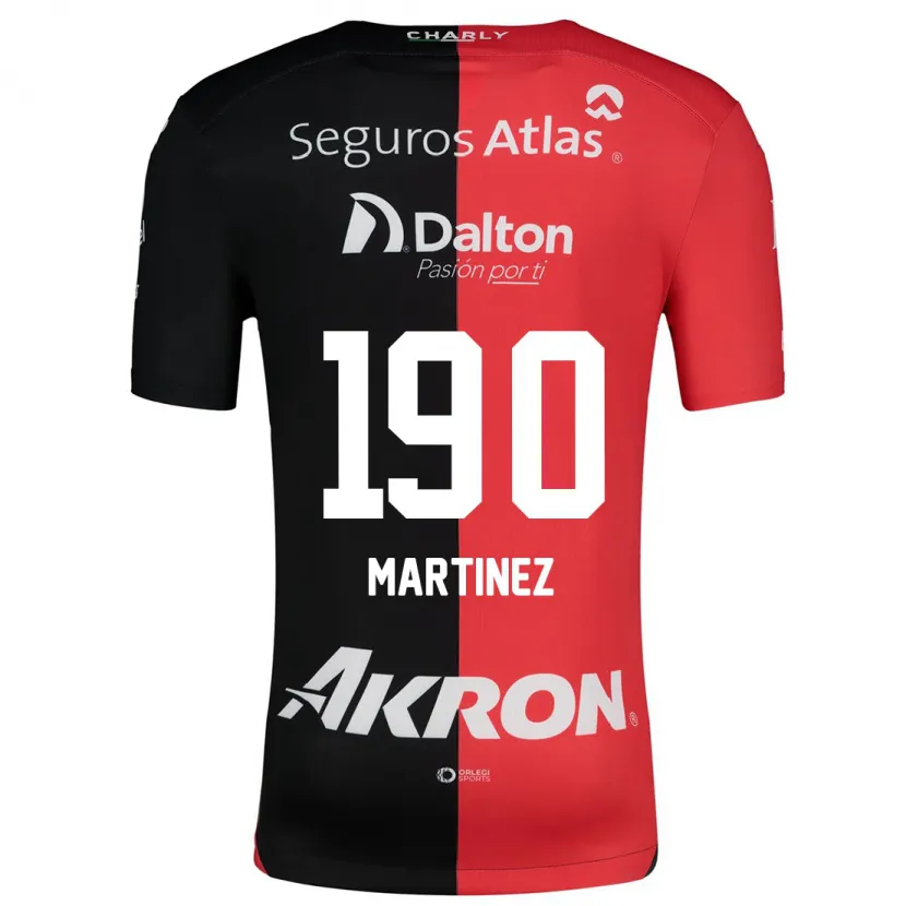 Danxen Męski Luis Carlos Martínez #190 Czerwony Czarny Domowa Koszulka 2024/25 Koszulki Klubowe