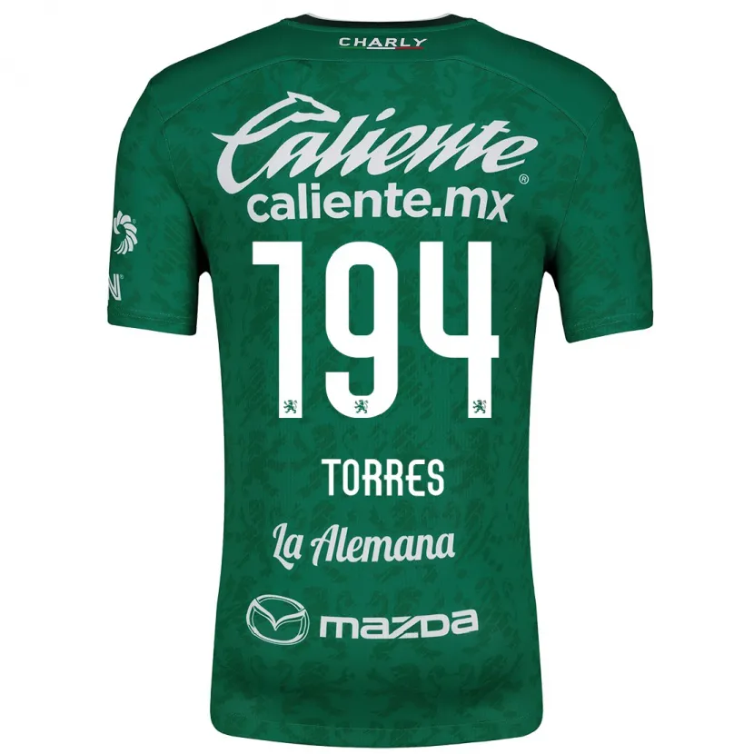 Danxen Męski Erick Torres #194 Zielony Biały Domowa Koszulka 2024/25 Koszulki Klubowe