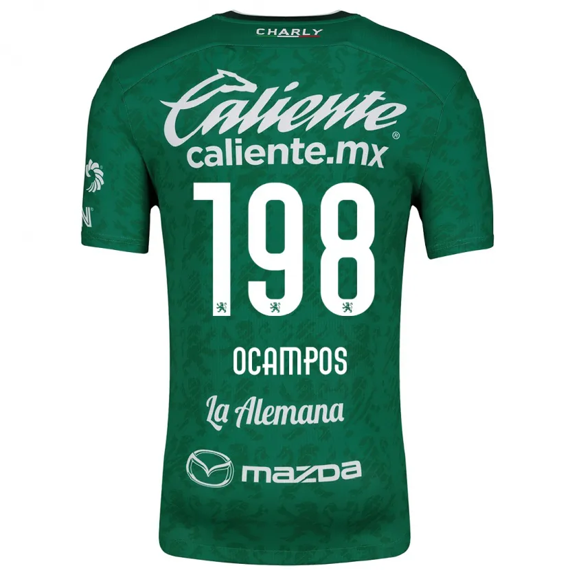 Danxen Męski Omar Ocampos #198 Zielony Biały Domowa Koszulka 2024/25 Koszulki Klubowe