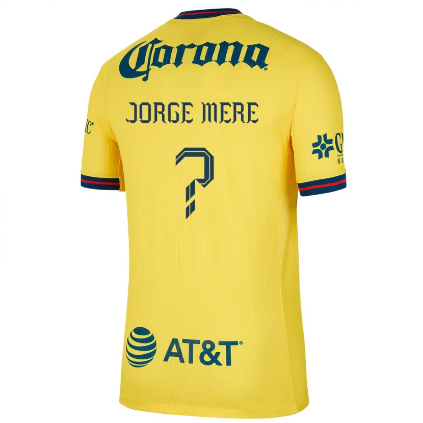 Danxen Męski Jorge Meré #0 Yellow Blue Domowa Koszulka 2024/25 Koszulki Klubowe