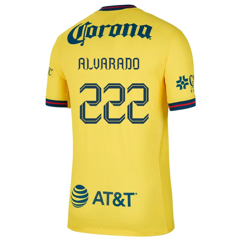 Danxen Męski Daniel Alvarado #222 Yellow Blue Domowa Koszulka 2024/25 Koszulki Klubowe