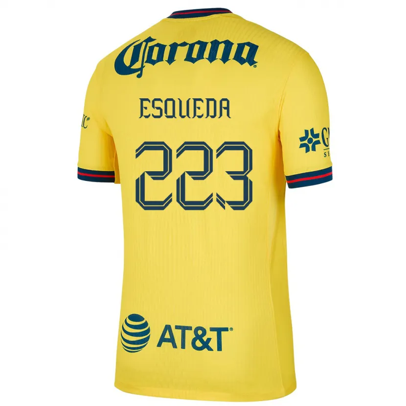 Danxen Męski Diego Esqueda #223 Yellow Blue Domowa Koszulka 2024/25 Koszulki Klubowe