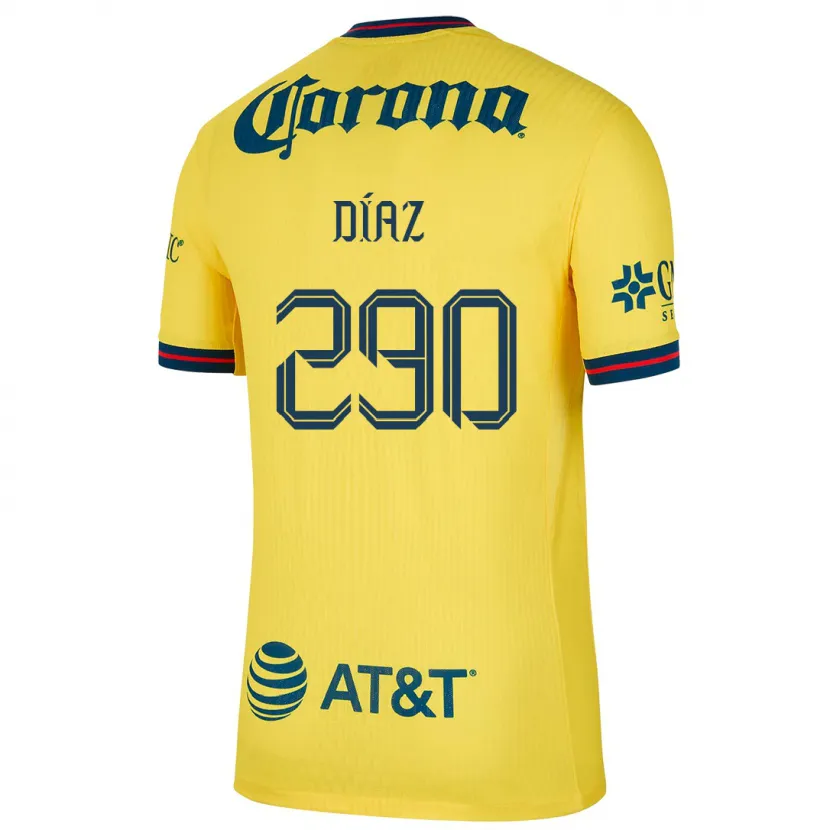 Danxen Męski Julio Díaz #290 Yellow Blue Domowa Koszulka 2024/25 Koszulki Klubowe