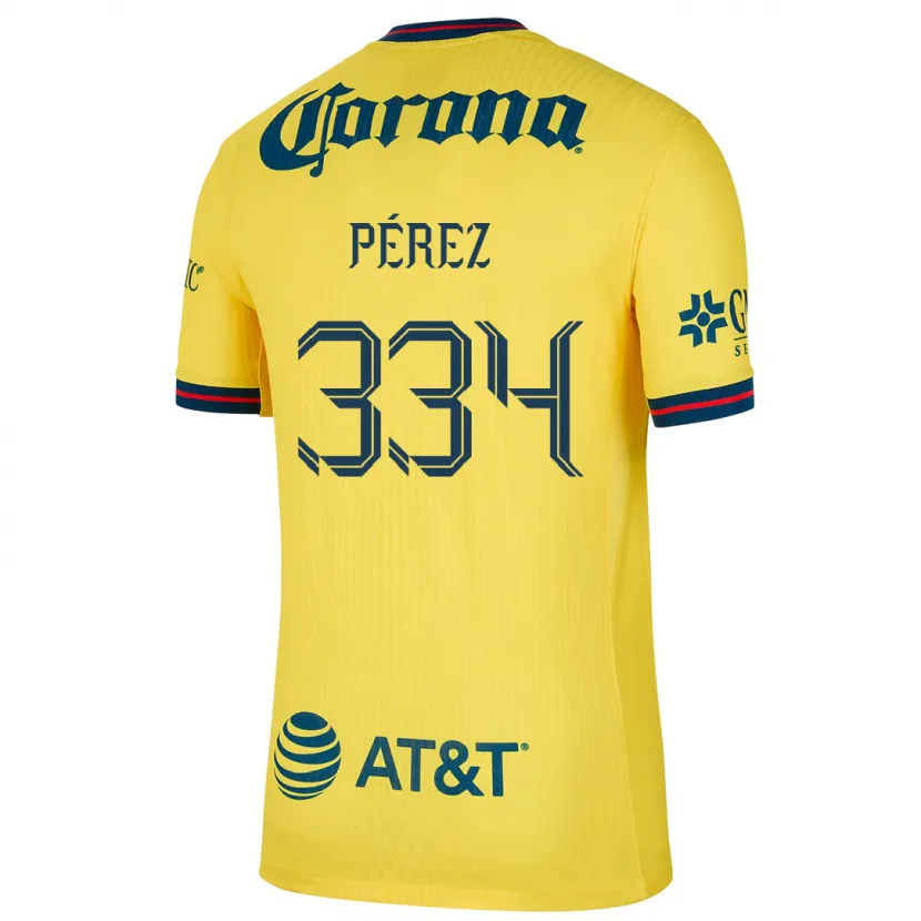 Danxen Męski Diego Pérez #334 Yellow Blue Domowa Koszulka 2024/25 Koszulki Klubowe