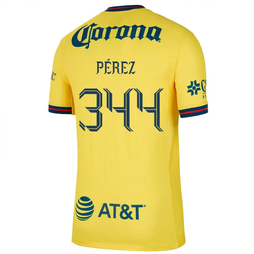 Danxen Męski Froylan Pérez #344 Yellow Blue Domowa Koszulka 2024/25 Koszulki Klubowe