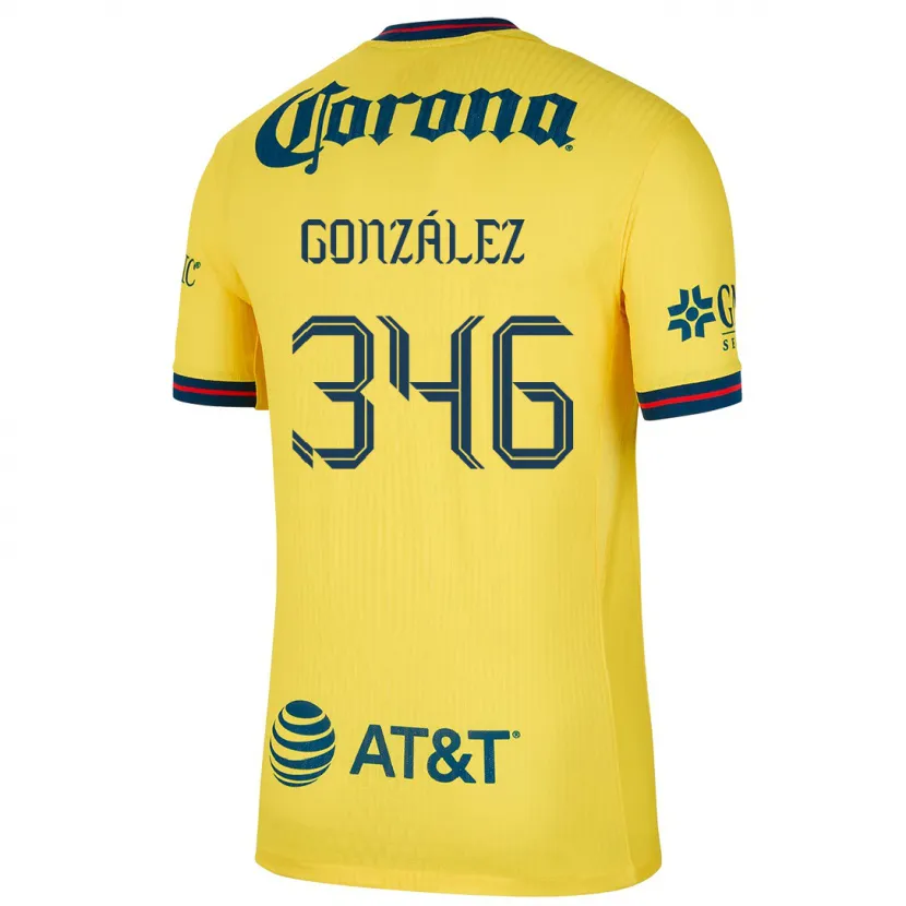 Danxen Męski Ricardo González #346 Yellow Blue Domowa Koszulka 2024/25 Koszulki Klubowe