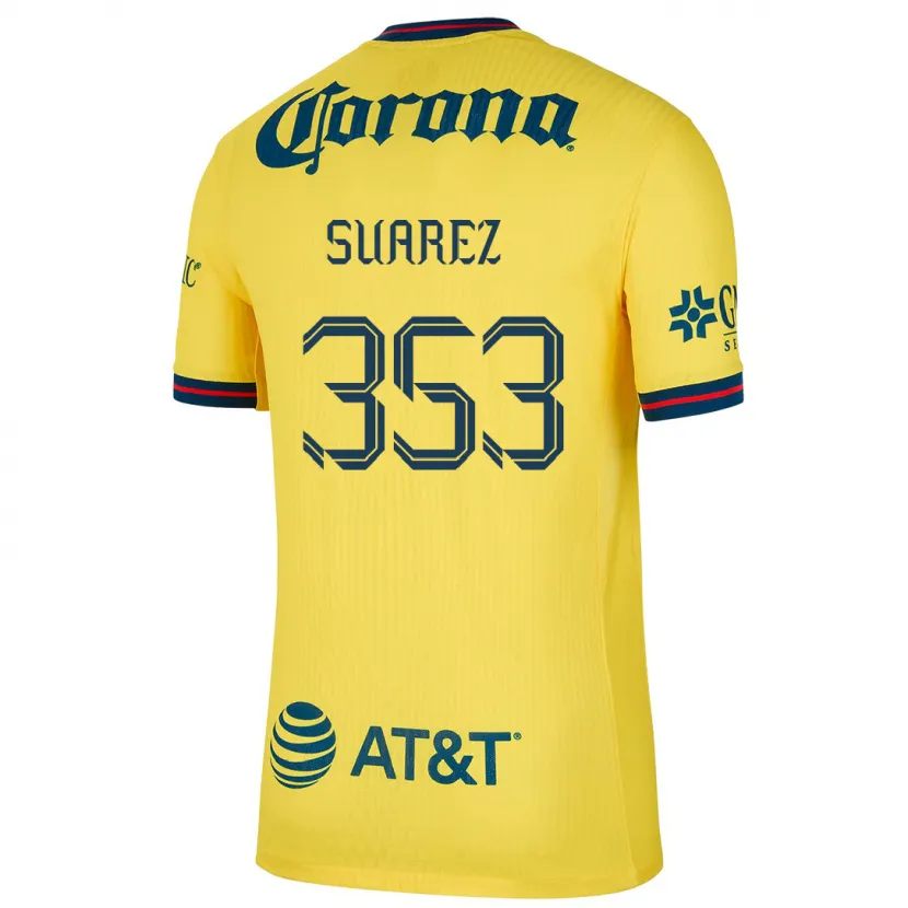 Danxen Męski Irwin Suarez #353 Yellow Blue Domowa Koszulka 2024/25 Koszulki Klubowe