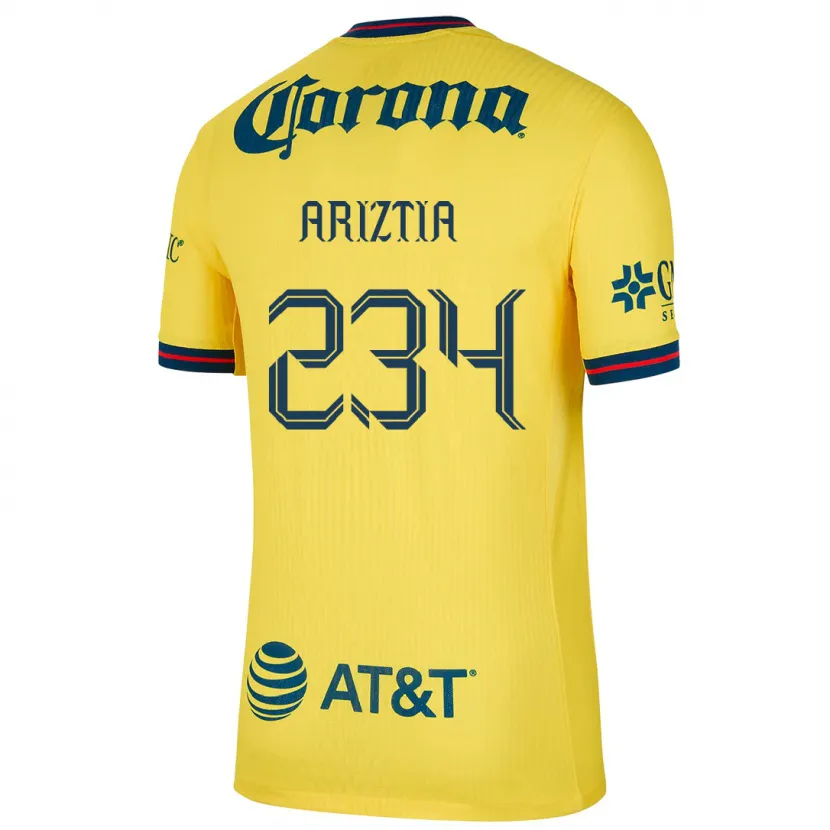 Danxen Męski Íñigo Ariztia #234 Yellow Blue Domowa Koszulka 2024/25 Koszulki Klubowe