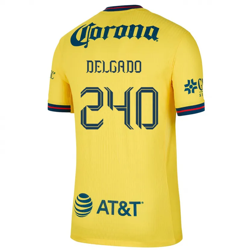 Danxen Męski Gael Delgado #240 Yellow Blue Domowa Koszulka 2024/25 Koszulki Klubowe