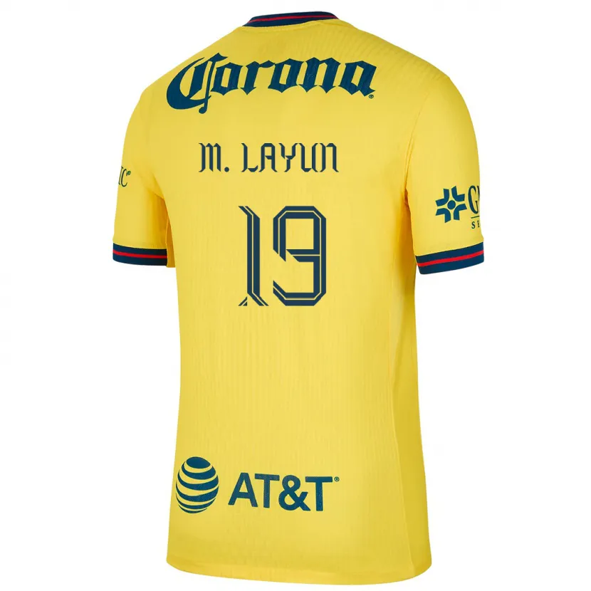 Danxen Męski Miguel Layún #19 Yellow Blue Domowa Koszulka 2024/25 Koszulki Klubowe