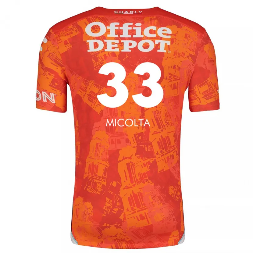 Danxen Męski Andrés Micolta #33 Pomarańczowo-Biały Wyjazdowa Koszulka 2024/25 Koszulki Klubowe