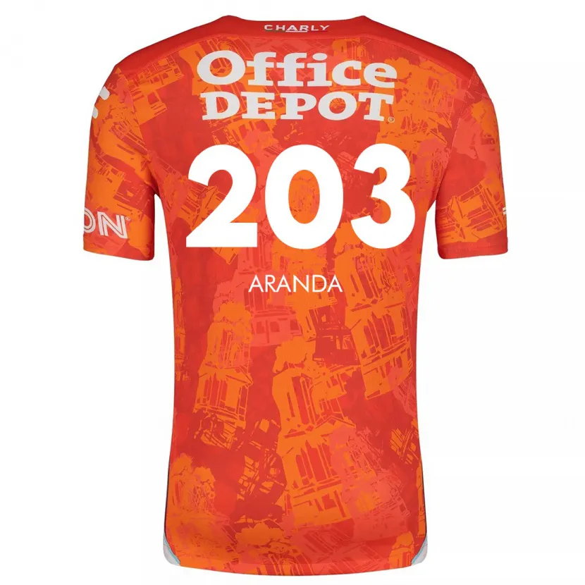 Danxen Męski Juan Aranda #203 Pomarańczowo-Biały Wyjazdowa Koszulka 2024/25 Koszulki Klubowe