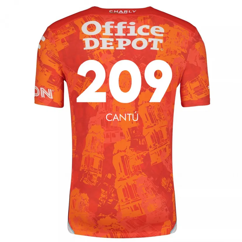 Danxen Męski Juan Cantú #209 Pomarańczowo-Biały Wyjazdowa Koszulka 2024/25 Koszulki Klubowe