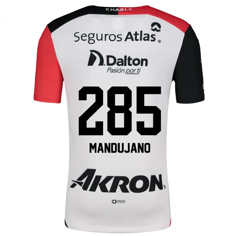 Danxen Męski Sebastián Mandujano #285 Biały Czerwony Czarny Wyjazdowa Koszulka 2024/25 Koszulki Klubowe