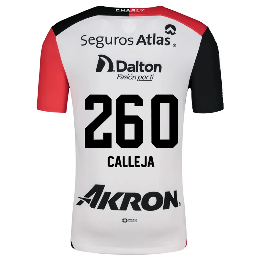 Danxen Męski Diego Calleja #260 Biały Czerwony Czarny Wyjazdowa Koszulka 2024/25 Koszulki Klubowe
