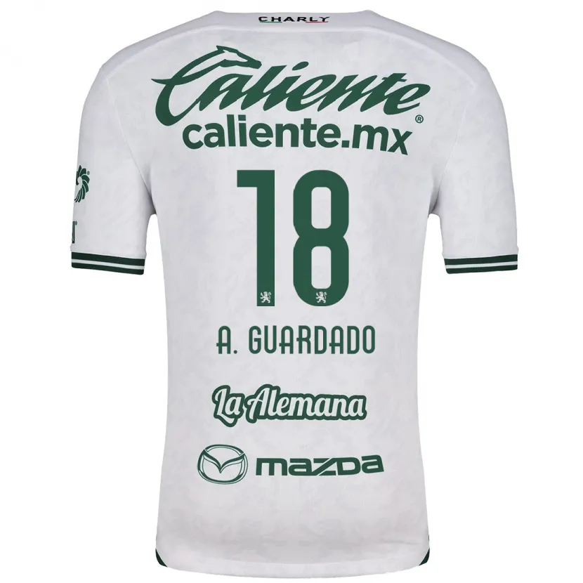Danxen Męski Andrés Guardado #18 Biały Zielony Wyjazdowa Koszulka 2024/25 Koszulki Klubowe