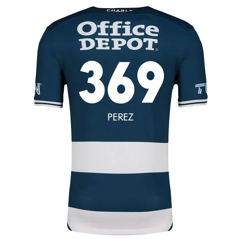 Danxen Kobiety Santiago Pérez #369 Niebiesko Biały Domowa Koszulka 2024/25 Koszulki Klubowe
