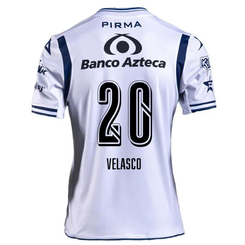 Danxen Kobiety Kevin Velasco #20 Biały Granatowy Domowa Koszulka 2024/25 Koszulki Klubowe