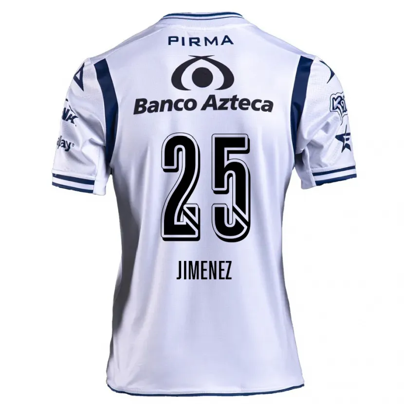Danxen Kobiety Miguel Jiménez #25 Biały Granatowy Domowa Koszulka 2024/25 Koszulki Klubowe