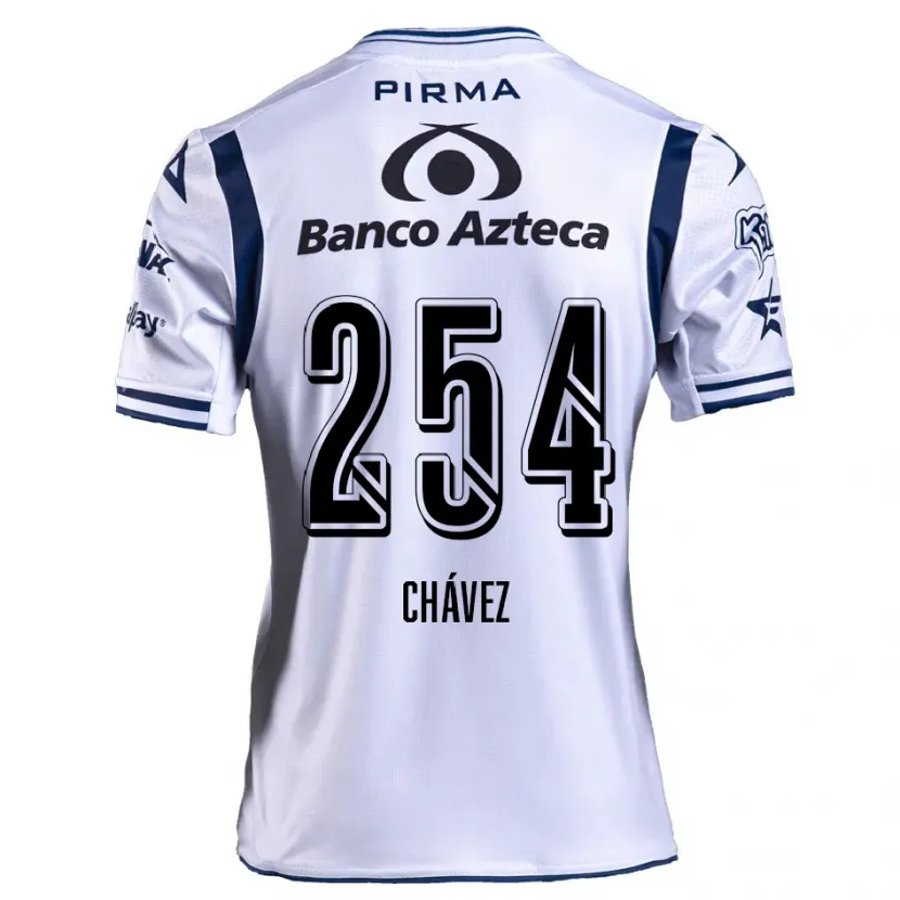 Danxen Kobiety José Chávez #254 Biały Granatowy Domowa Koszulka 2024/25 Koszulki Klubowe